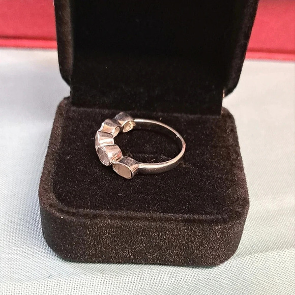 Natural Polki-Sliced Diamond Ring In 925 Sterling Silver. - Picture 9 of 11